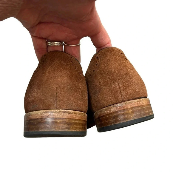 Barker England Jackson Derby Dress Shoes Mens Size 8.5 Leather Tweed Brown - Picture 10 of 13